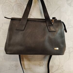 Relativity Black Leather Crossbody Bag